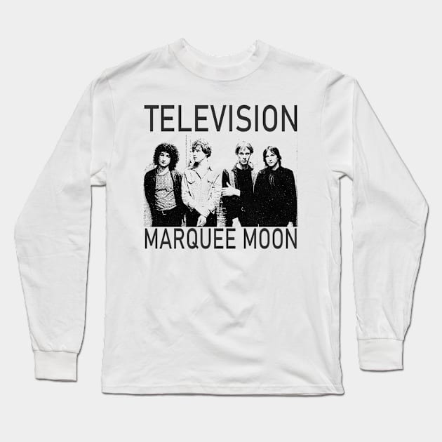 Marquee Moon Halftone Long Sleeve T-Shirt by Resdis Materials